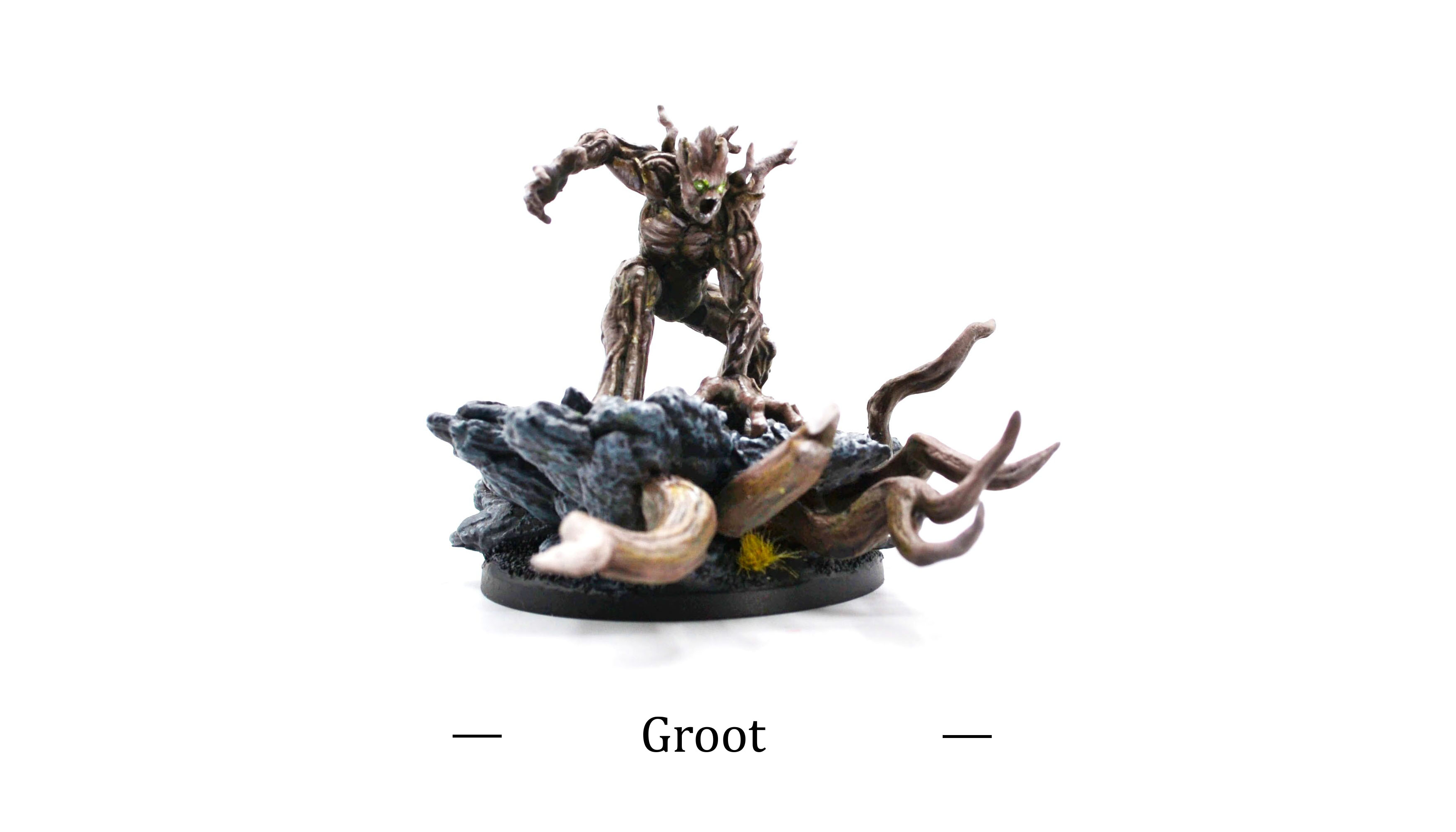Trident Studio Marvel Crisis Protocol Groot miniature painted by commission painter.